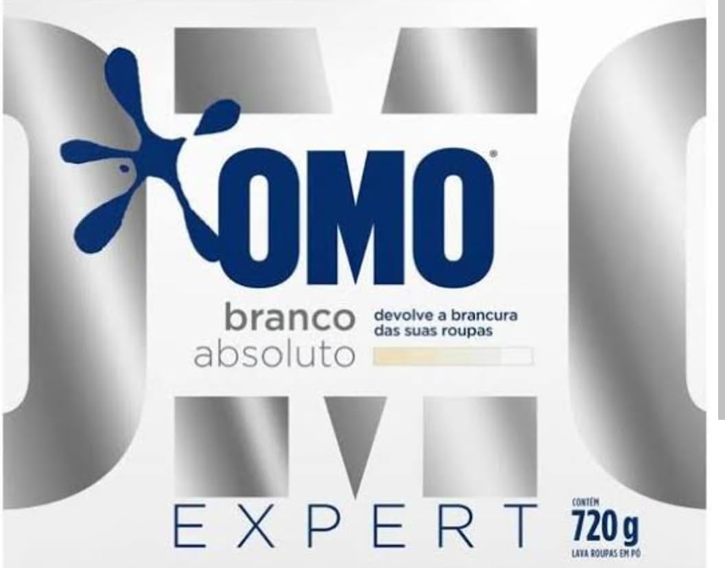 OMO Branco Absoluto Expert, Detergente em Pó para Roupas, 720g