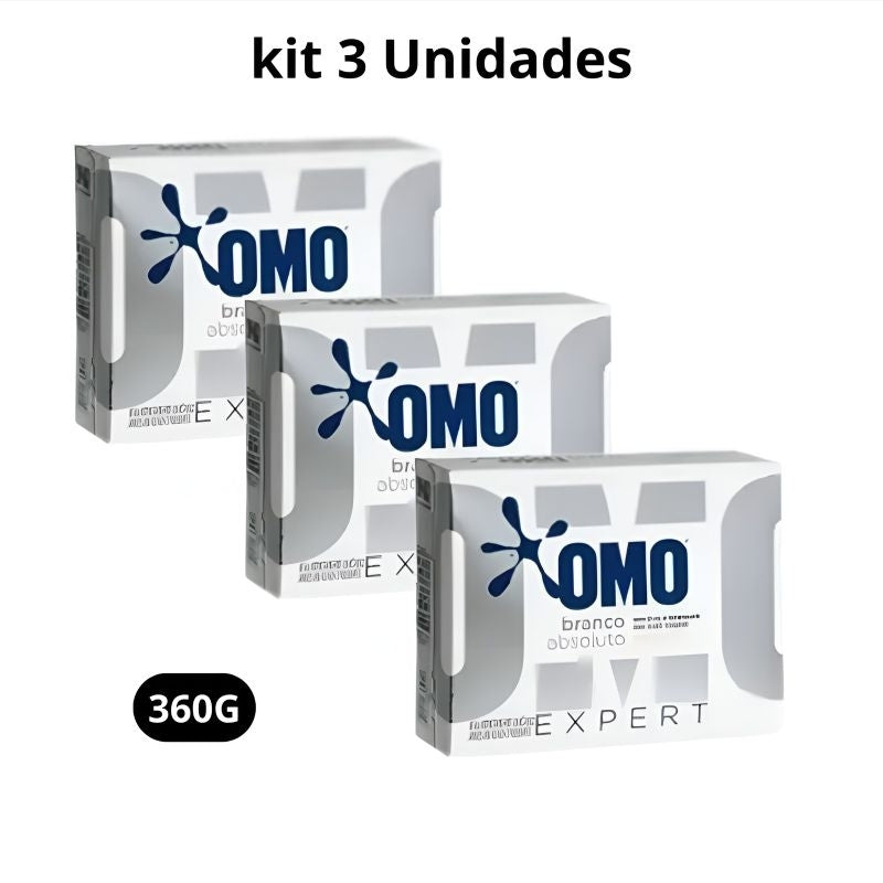 Kit 3 Sabão em Pó OMO Branco Absoluto 360g